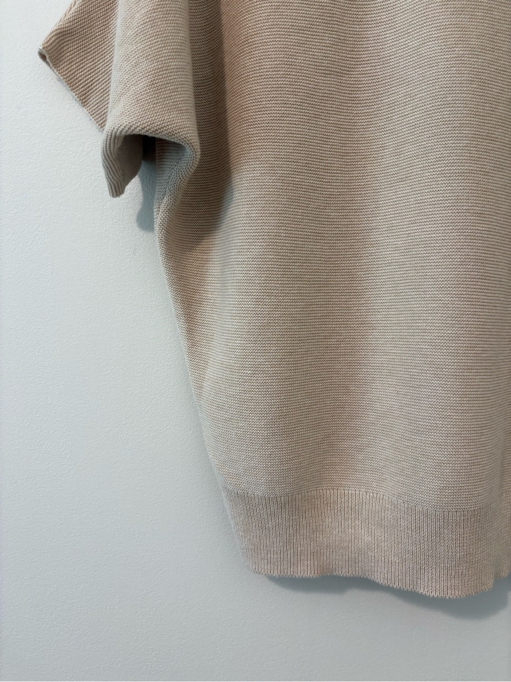Quince Women's Short Sleeve Knit Sweater in Light Beige Size S Cotton - Picture 9 of 15